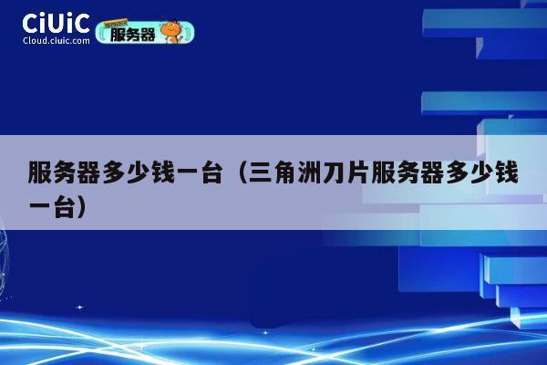 服务器多少钱一台（三角洲刀片服务器多少钱一台）