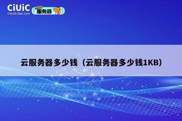 云服务器多少钱（云服务器多少钱1KB）