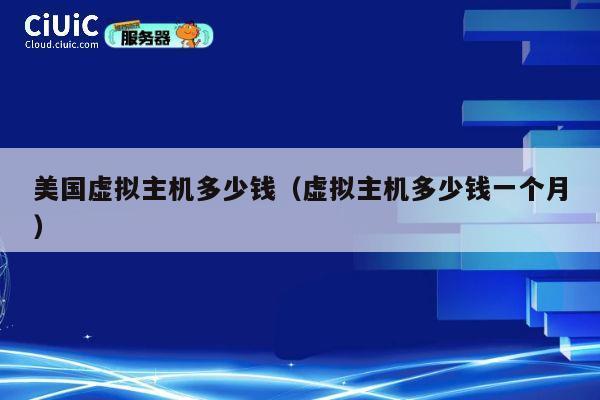 美国虚拟主机多少钱（虚拟主机多少钱一个月）