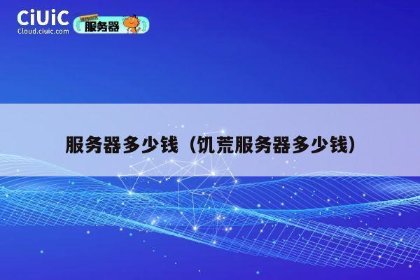 服务器多少钱（饥荒服务器多少钱）