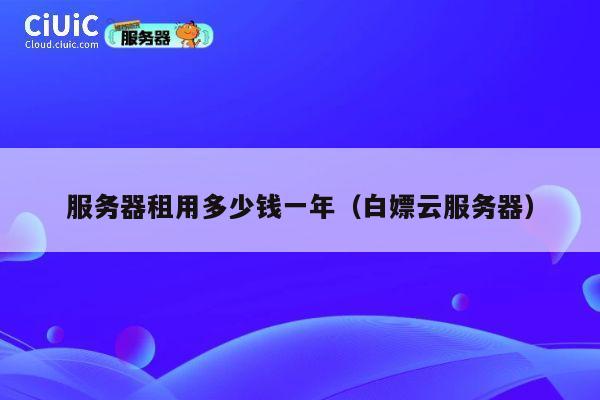 服务器租用多少钱一年（白嫖云服务器）
