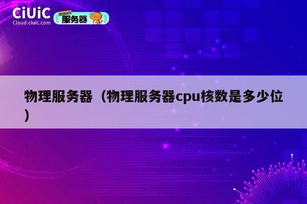 物理服务器（物理服务器cpu核数是多少位）
