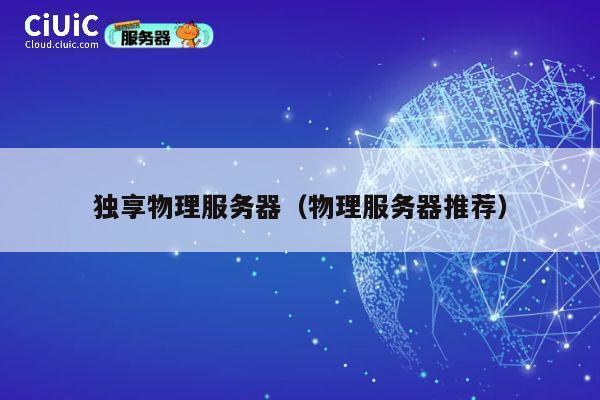 独享物理服务器（物理服务器推荐）